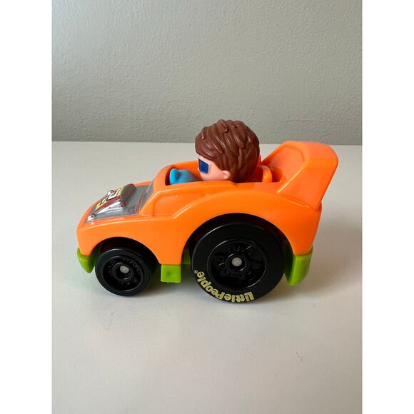 Fisher-Price Wheelies #2 Orange Green Roadster Race Car Vehicle Mattel - Picture 4 of 6